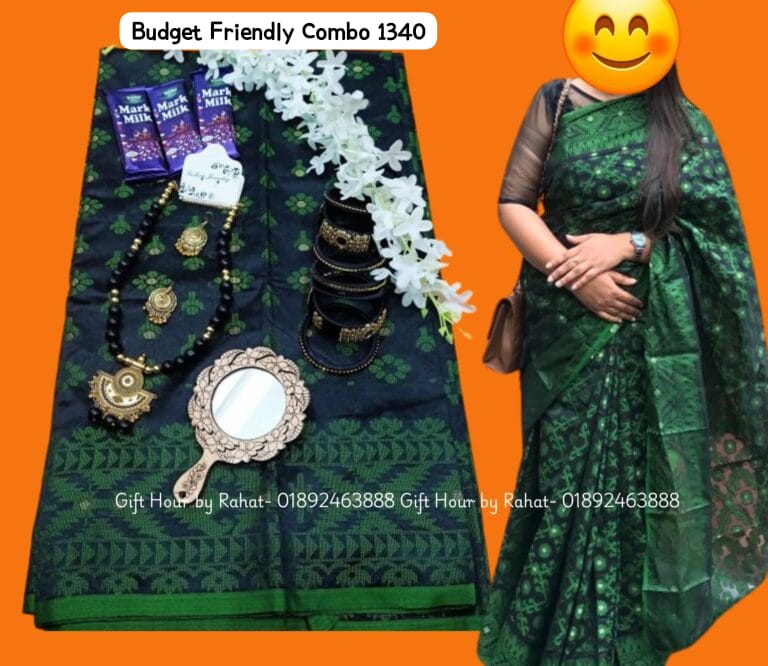 Best Selling jamdani Saree Combo Pack - Green Jamdani saree