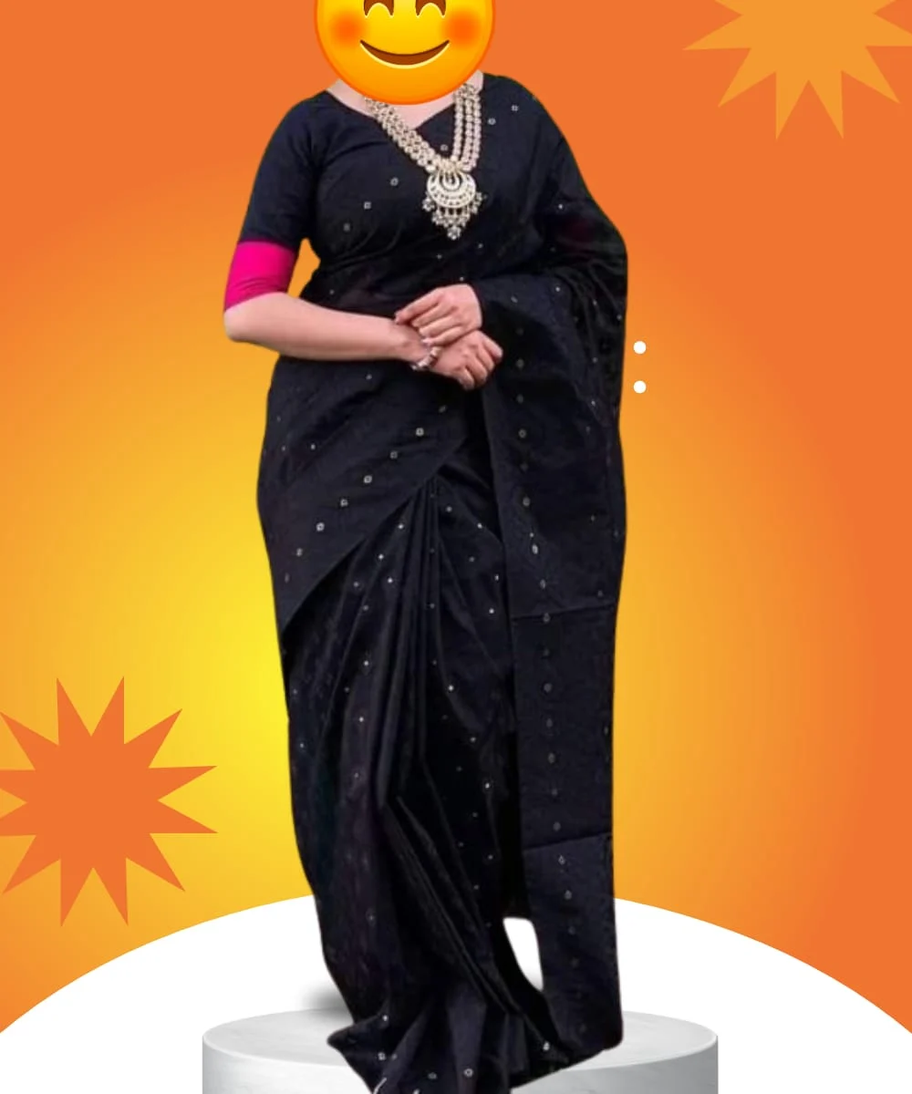 Black Jamdani Saree Gift Box for Wife -স্পেশাল গিফট কম্বো - Image 2